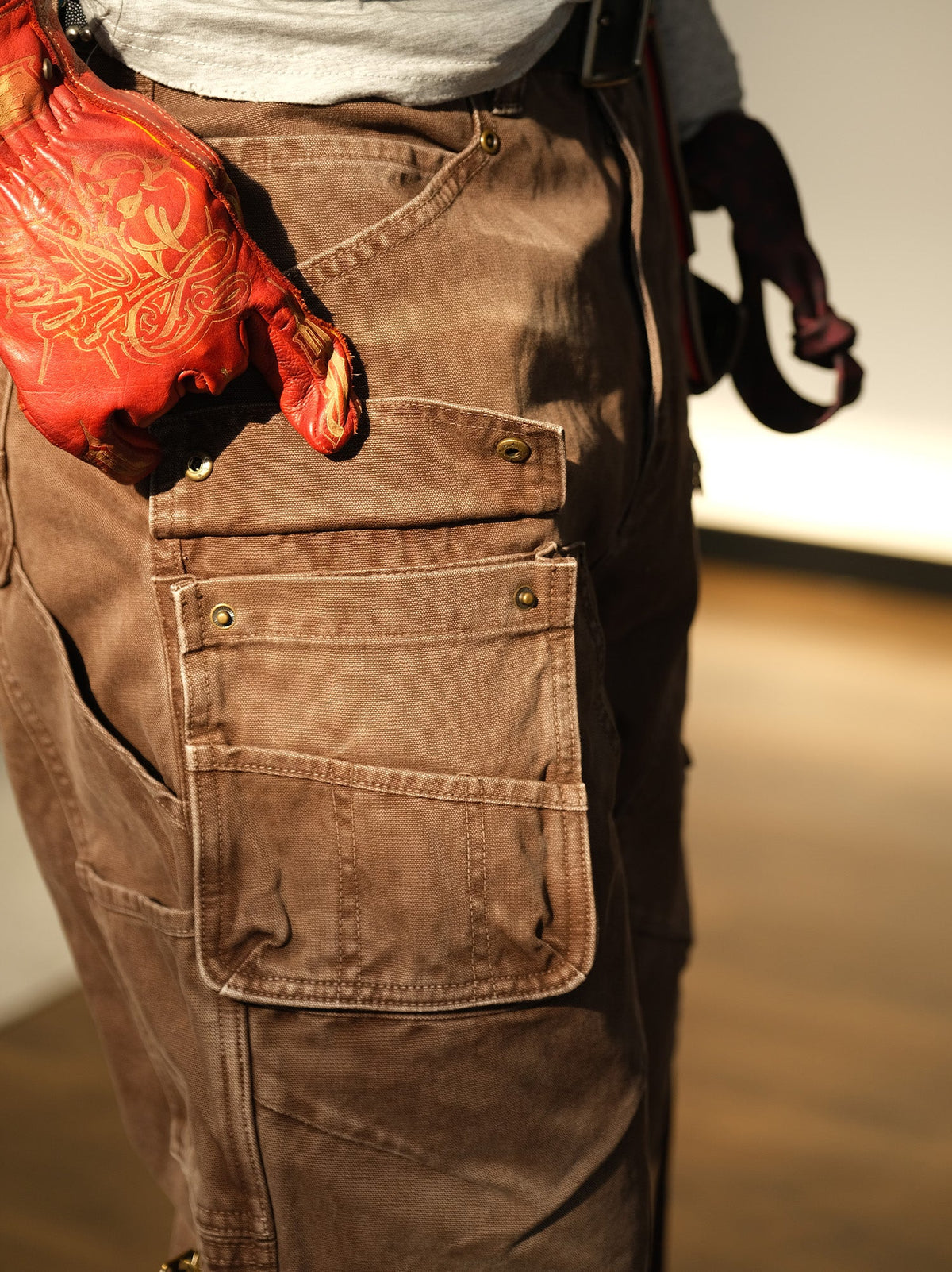 Washed Cotton Utility Pocket Cargo Pants - detail or styled view 25