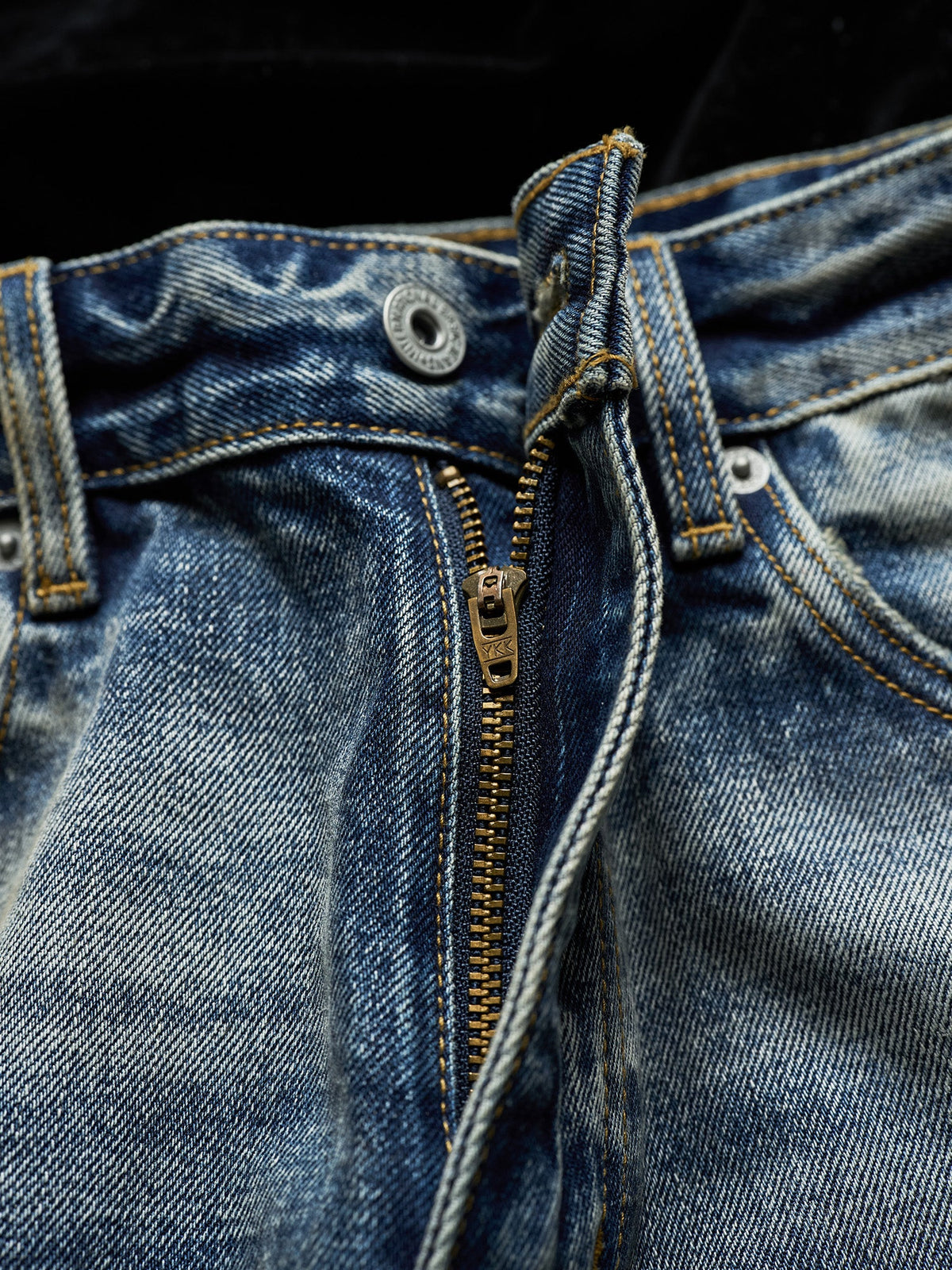 Whiskered Vintage Wash Straight Leg Jeans - product view 14