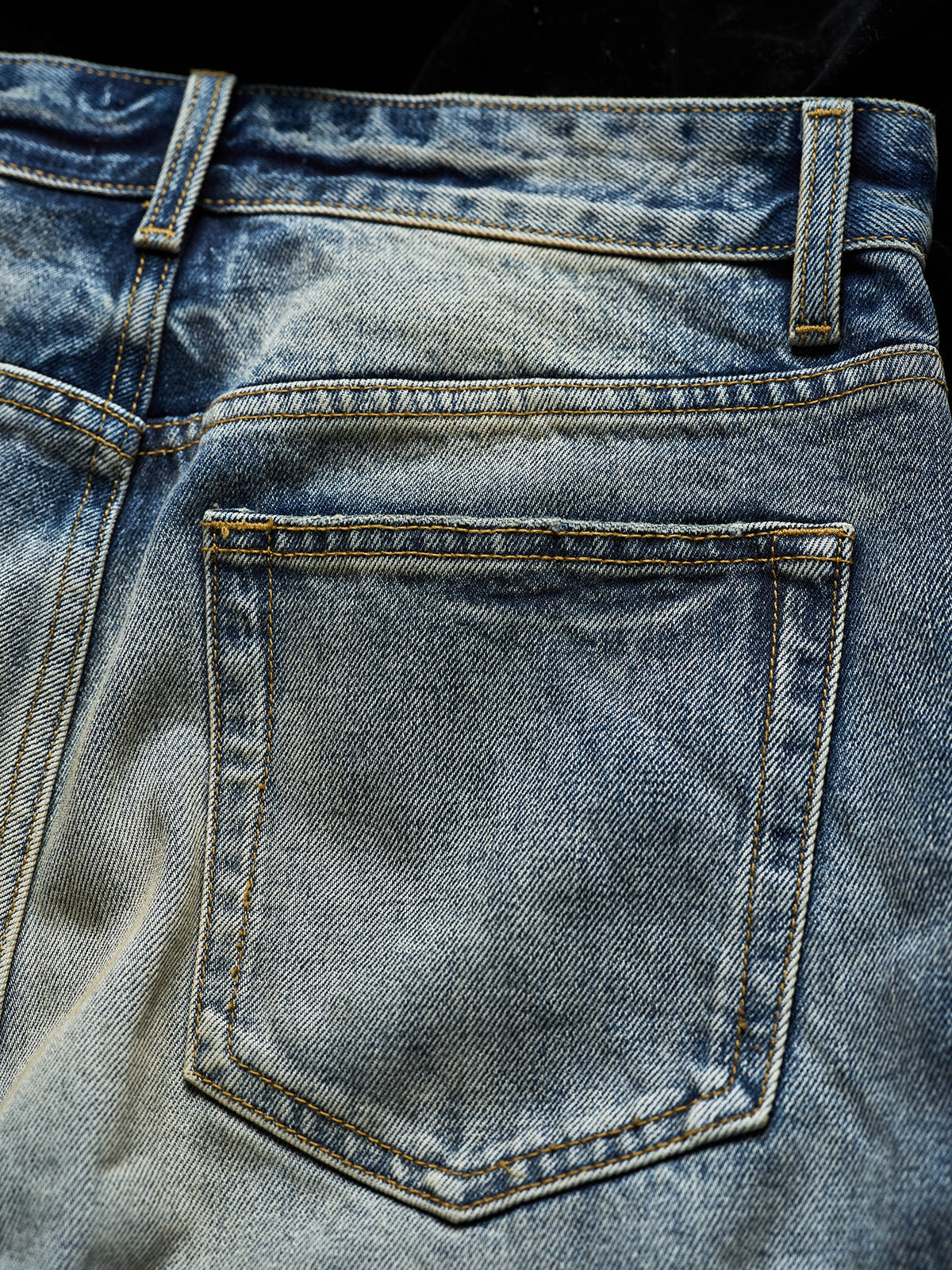 Whiskered Vintage Wash Straight Leg Jeans - product view 15