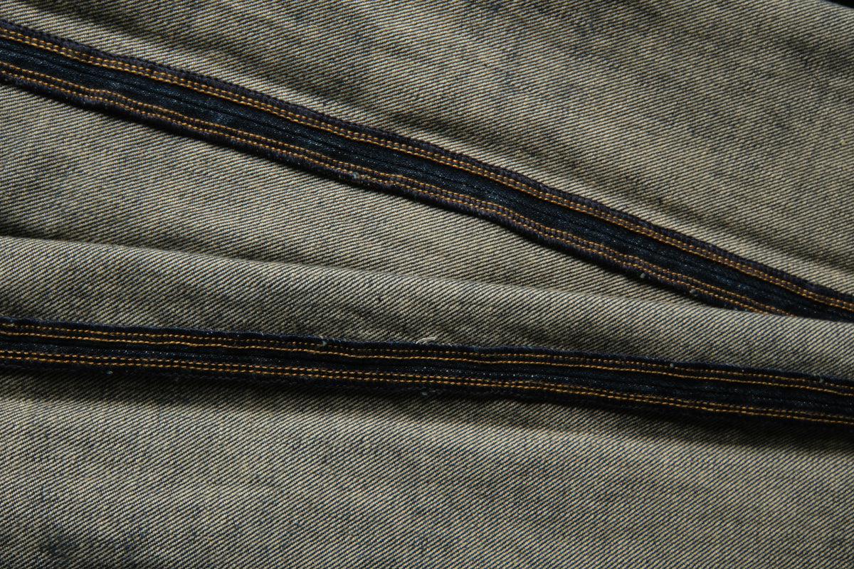 Faded Blue Cotton Flare Jeans - product view 17
