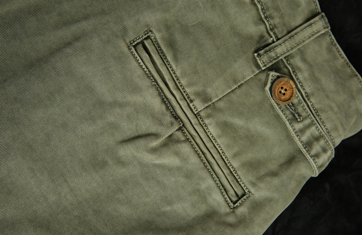 Washed Cotton Pleated Cargo Shorts - product view 15