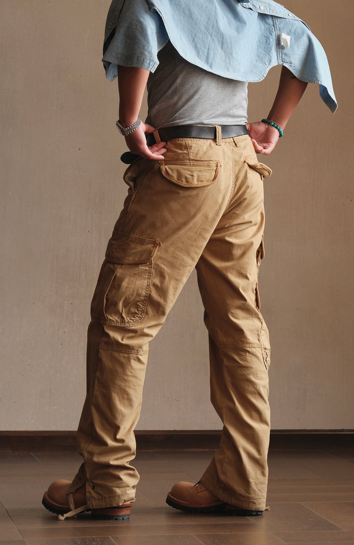 Paneled Straight Leg Utility Cargo Pants - product view 8