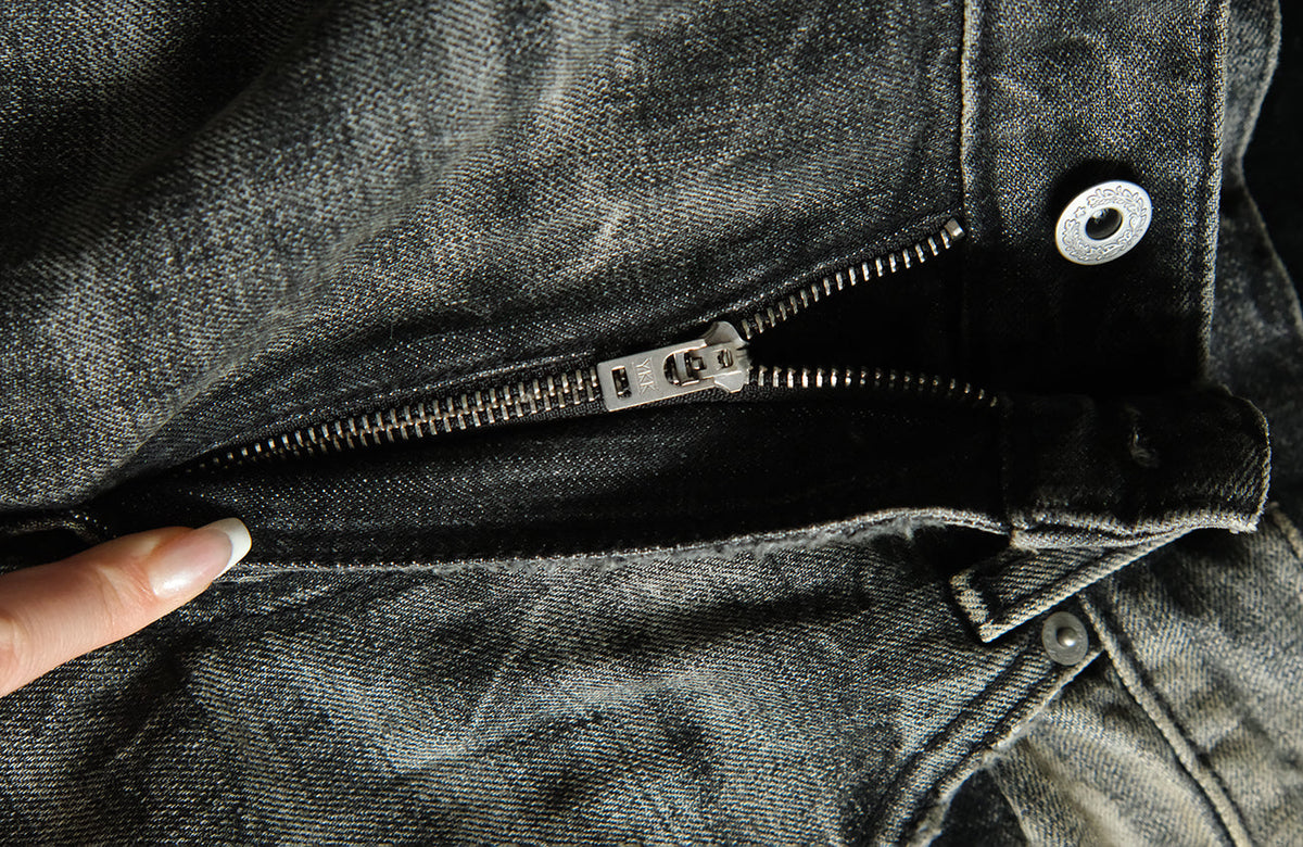 Faded Black Loose Fit Distressed Jeans - product view 12