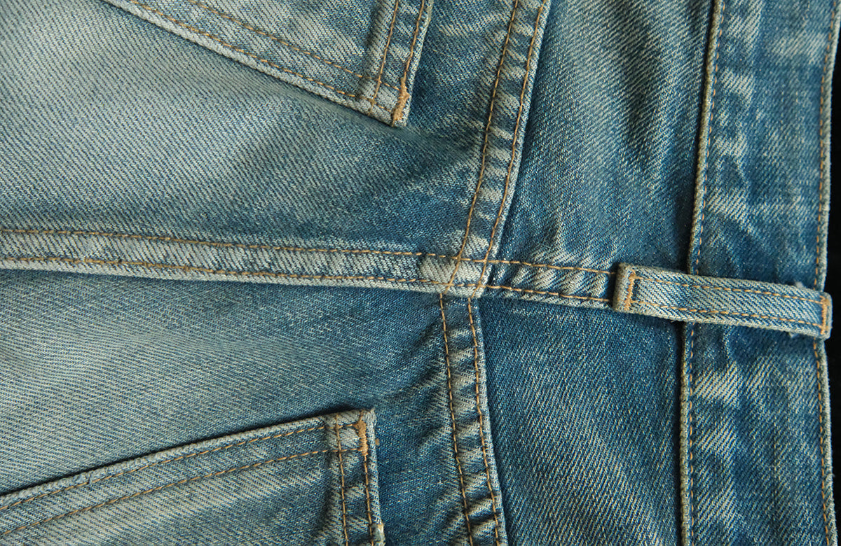 Heavyweight Washed Cotton Straight Jeans - product view 12