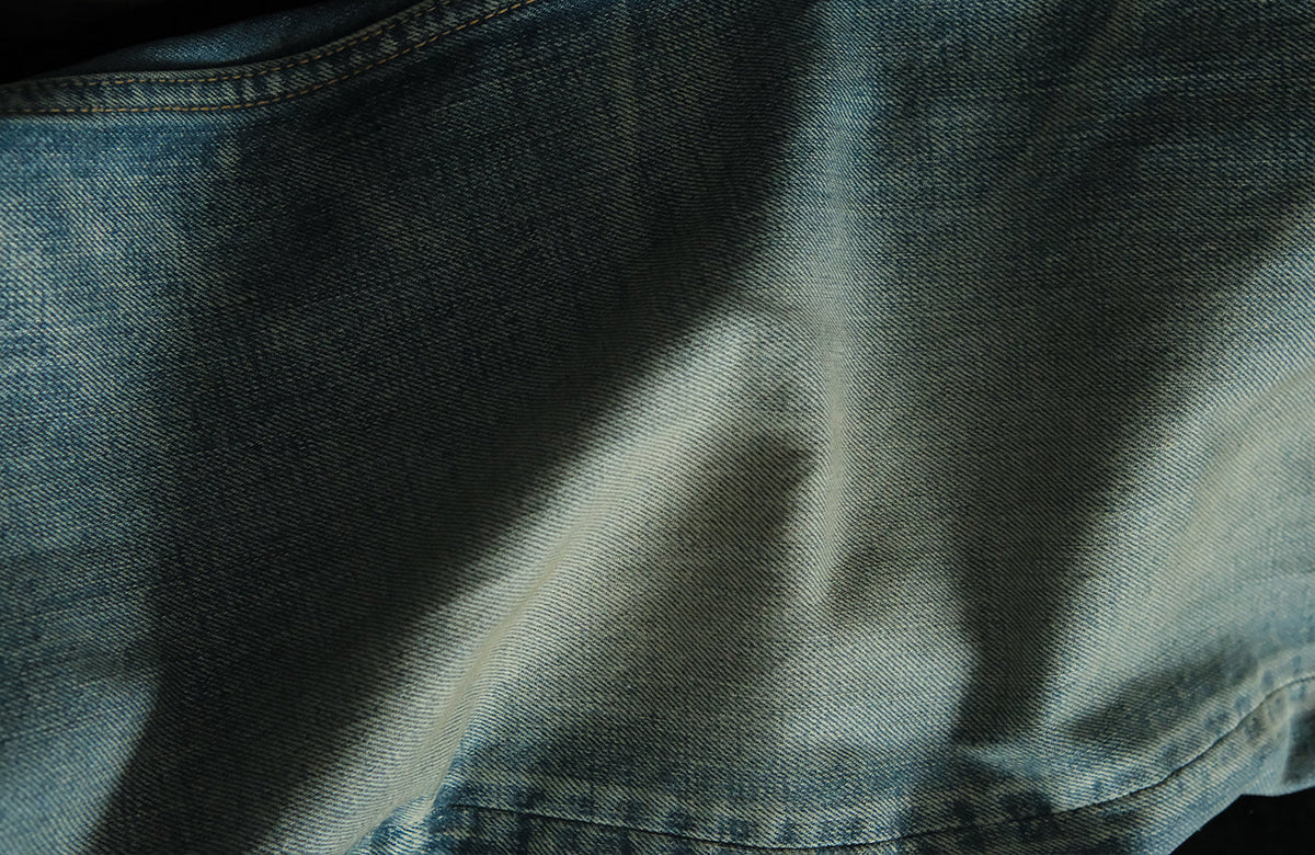 Heavyweight Washed Cotton Straight Jeans - product view 9