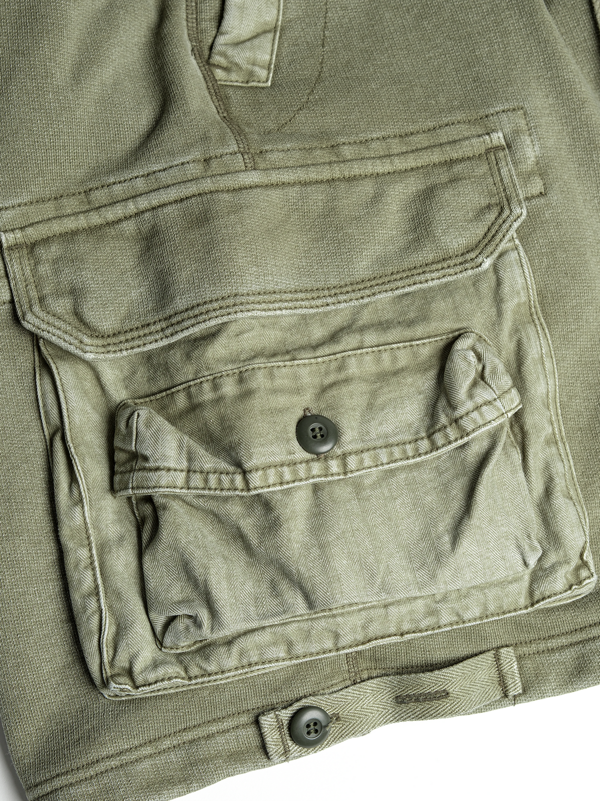 Drawstring Cotton Utility Cargo Shorts - product view 21