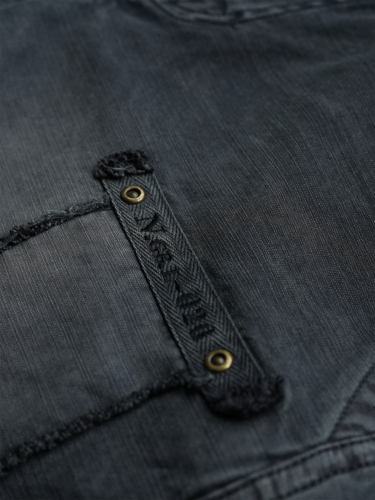 Charcoal Raw Edge Patch Pocket Cargos - detail or styled view 17