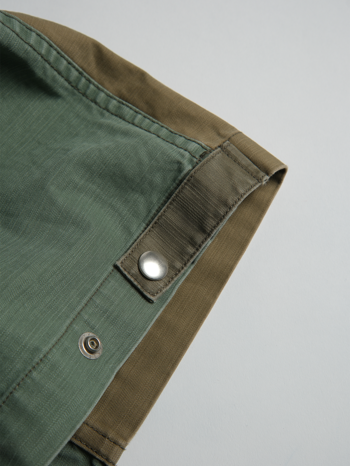Two Tone Paneled Cotton Cargo Pants - detail or styled view 12