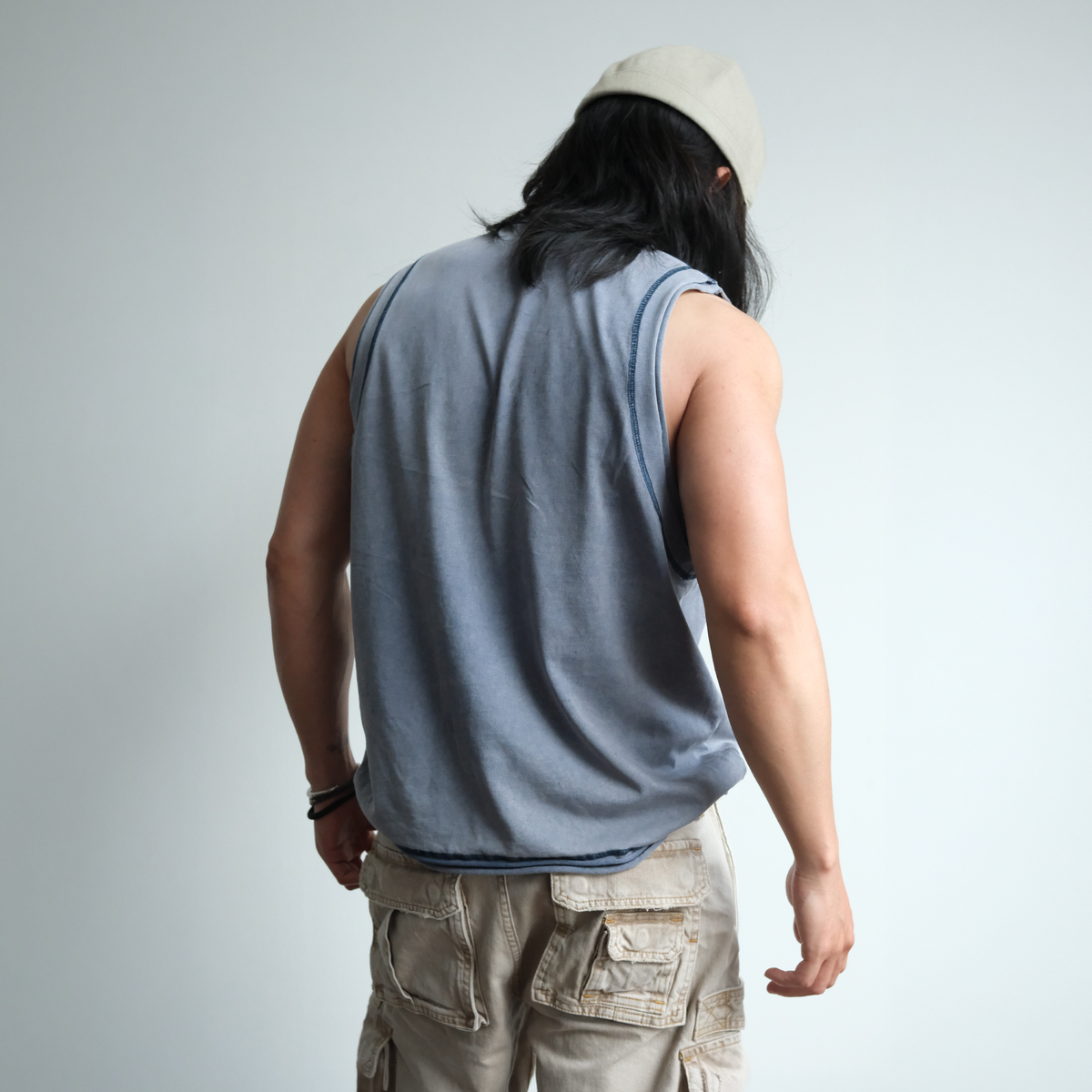 Raw Edge Distressed Graphic Tank - product view 4