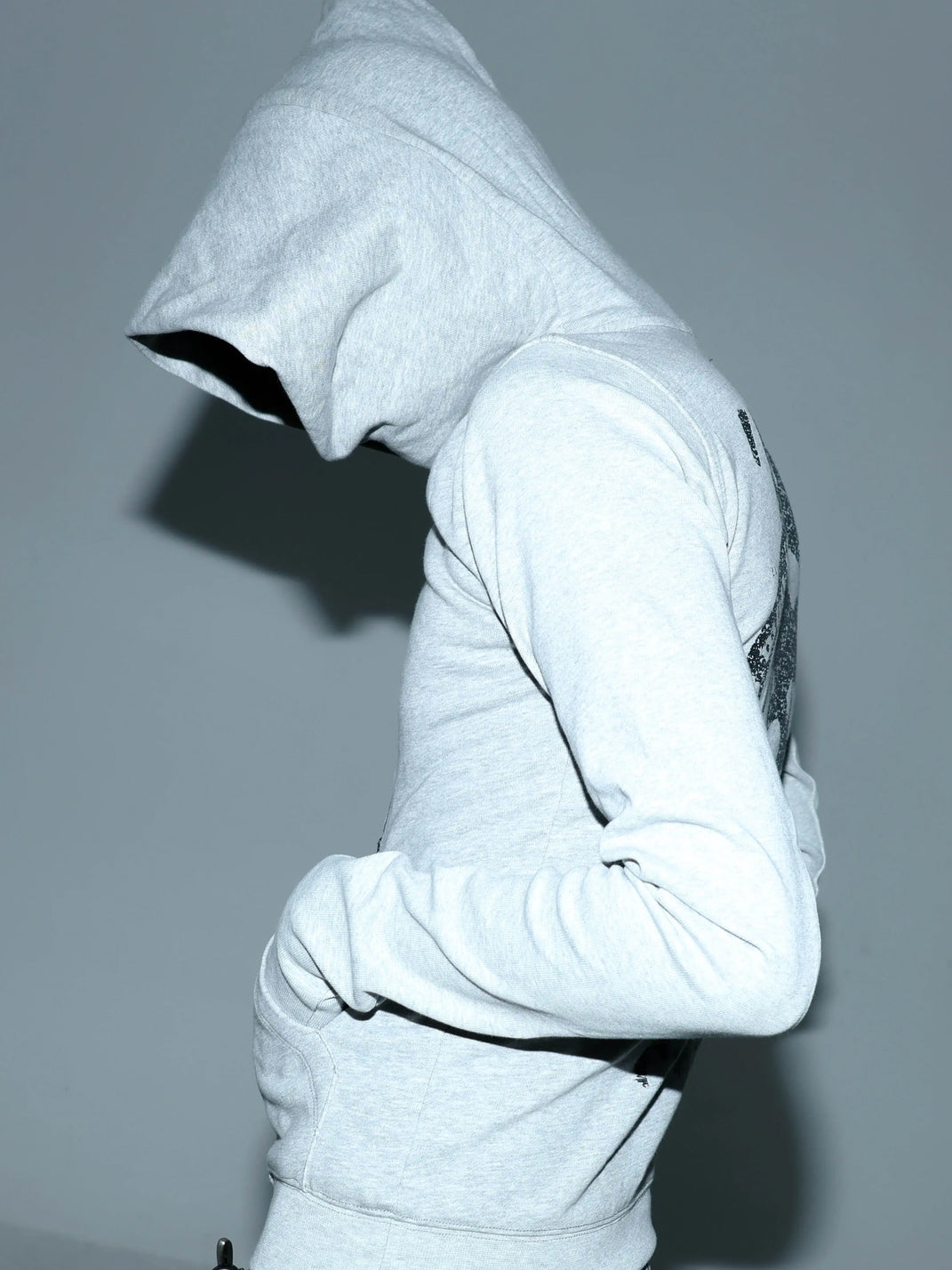 Glitter Skull Offset-Zip Hoodie — view 5