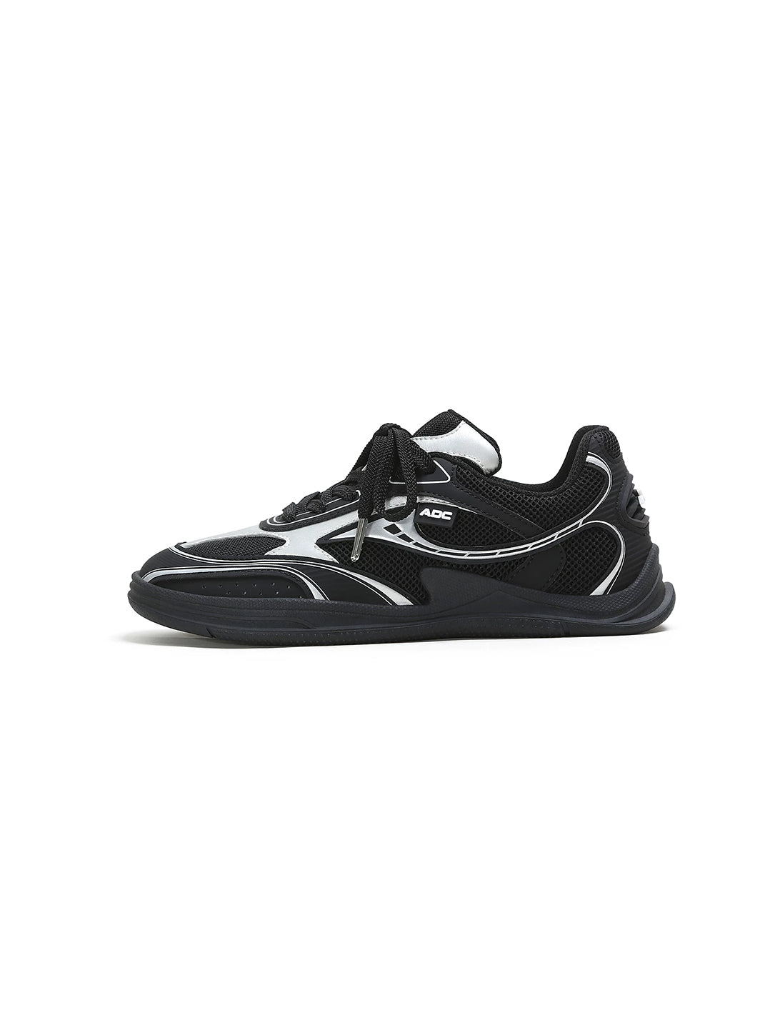Curved Panel Mesh Retro Lace Up Trainers - product view 3