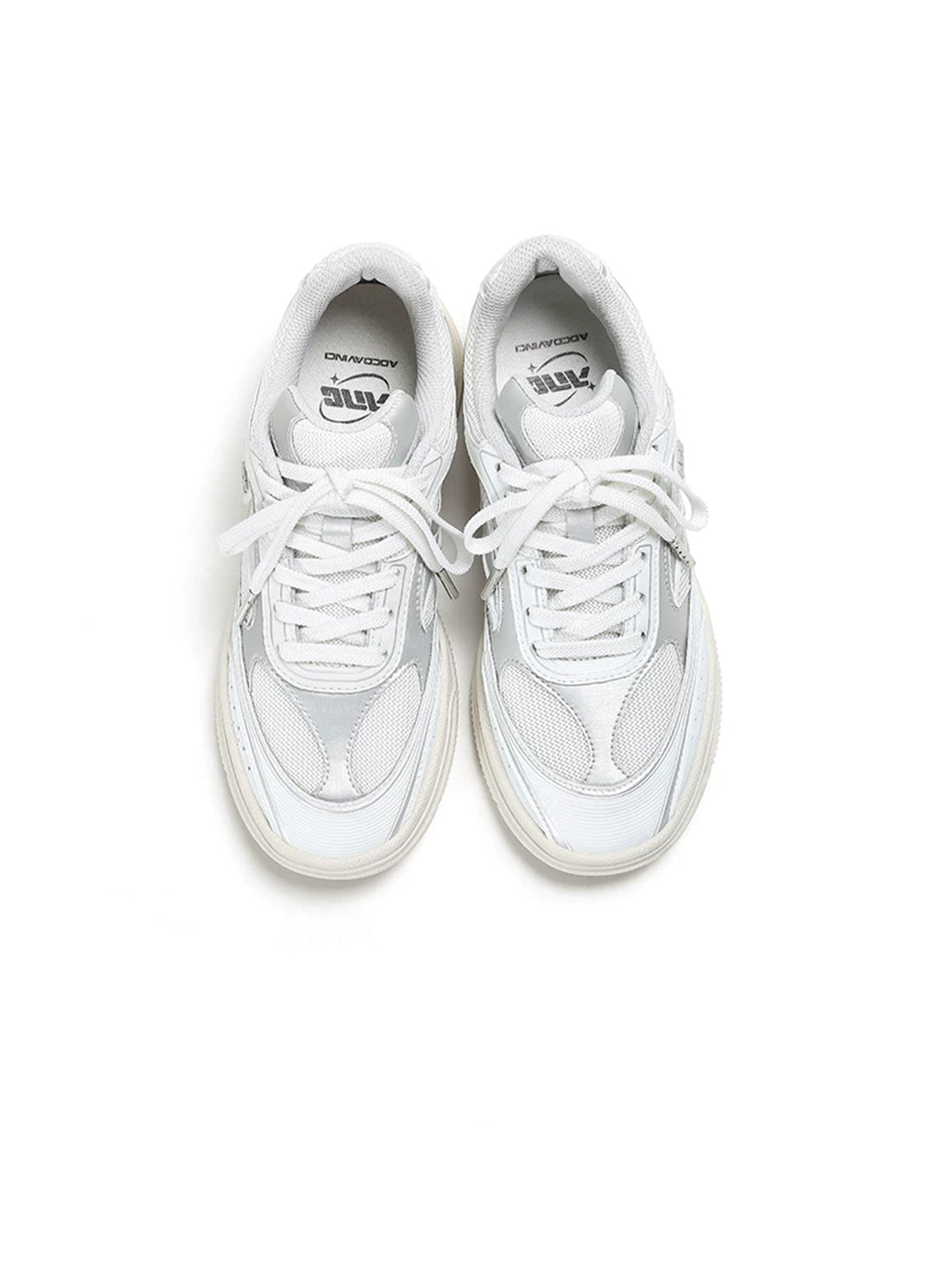 Curved Panel Mesh Retro Lace Up Trainers - product view 9