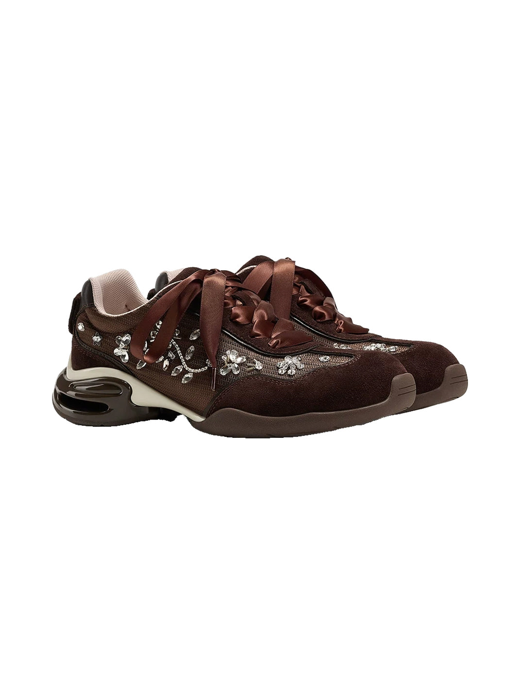Floral Rhinestone Platform Ballet Sneakers - view 6