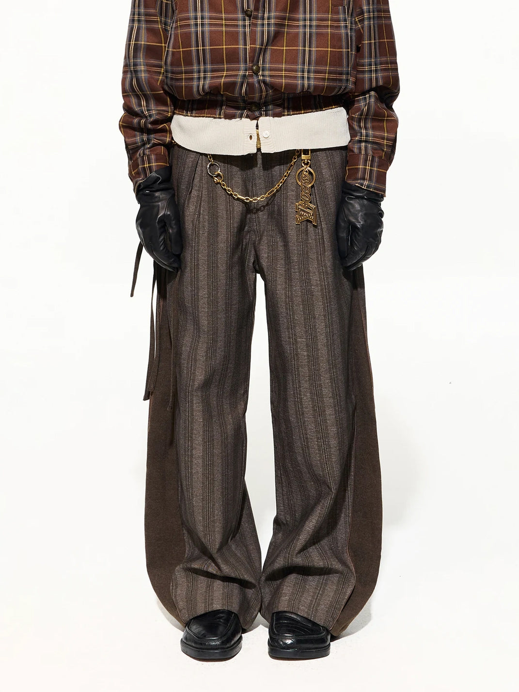 Double Pleat Side Tie Wide Trousers - view 2
