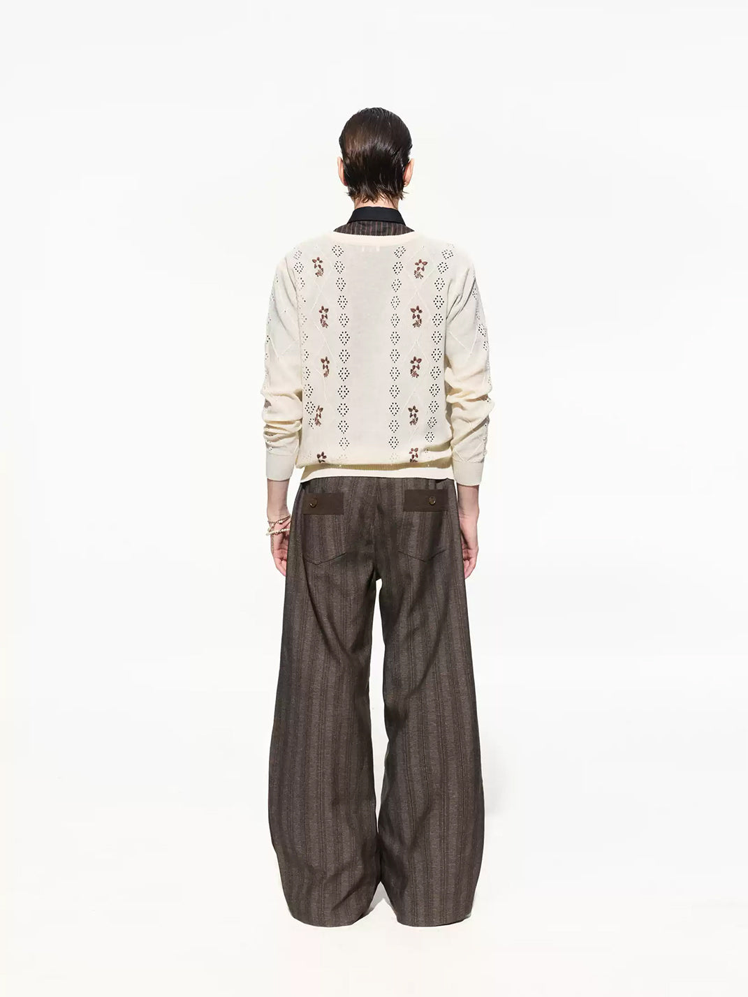 Double Pleat Side Tie Wide Trousers - view 5