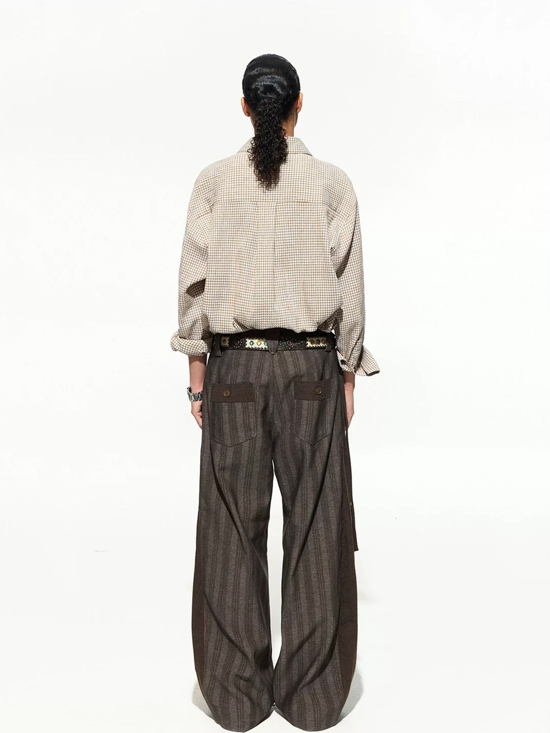 Fine Check Drop Shoulder Pocket Shirt - view 5
