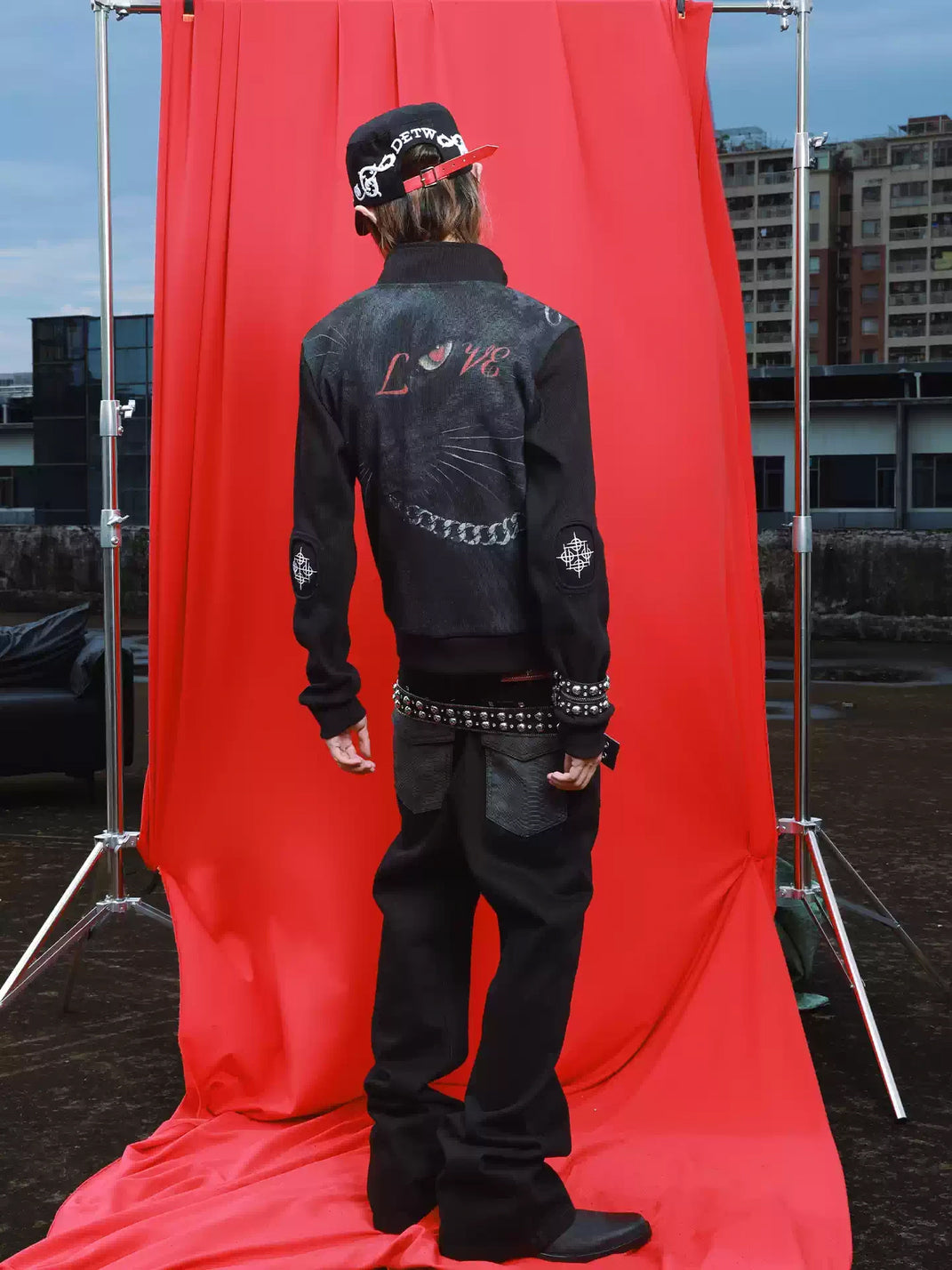 Cat Portrait Graphic-Back Zip Jacket - view 5