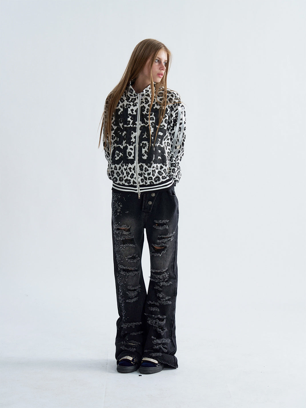 Monochrome Leopard Club Track Jacket - view 9