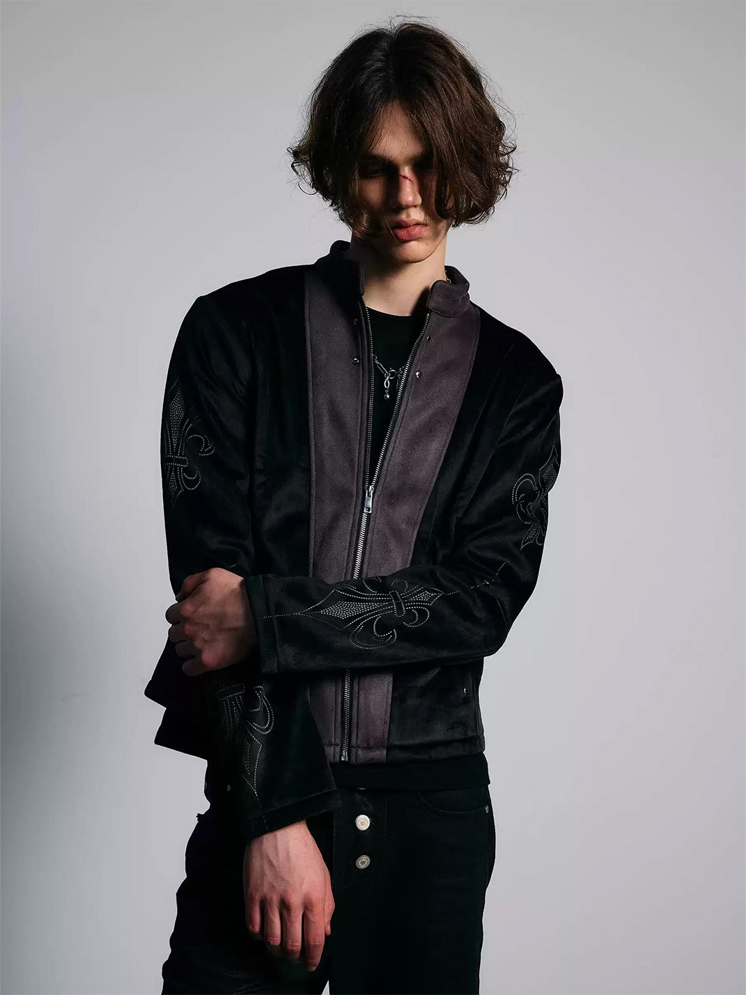 Fleur Crest Contrast-Panel Zip Jacket - view 2