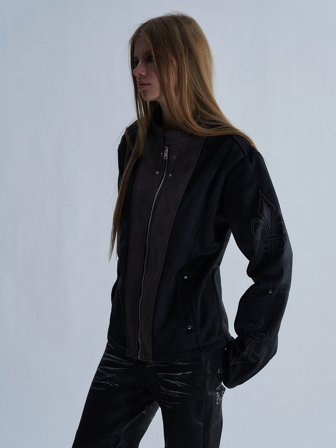 Fleur Crest Contrast-Panel Zip Jacket - view 5
