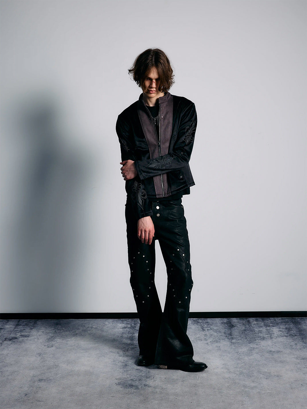 Fleur Crest Contrast-Panel Zip Jacket - view 8