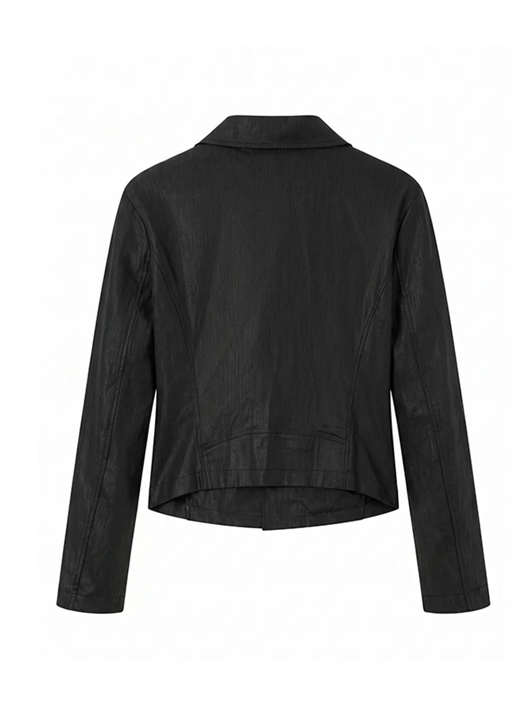 Studded Lapel Waxed Cotton Biker Jacket - product view 7