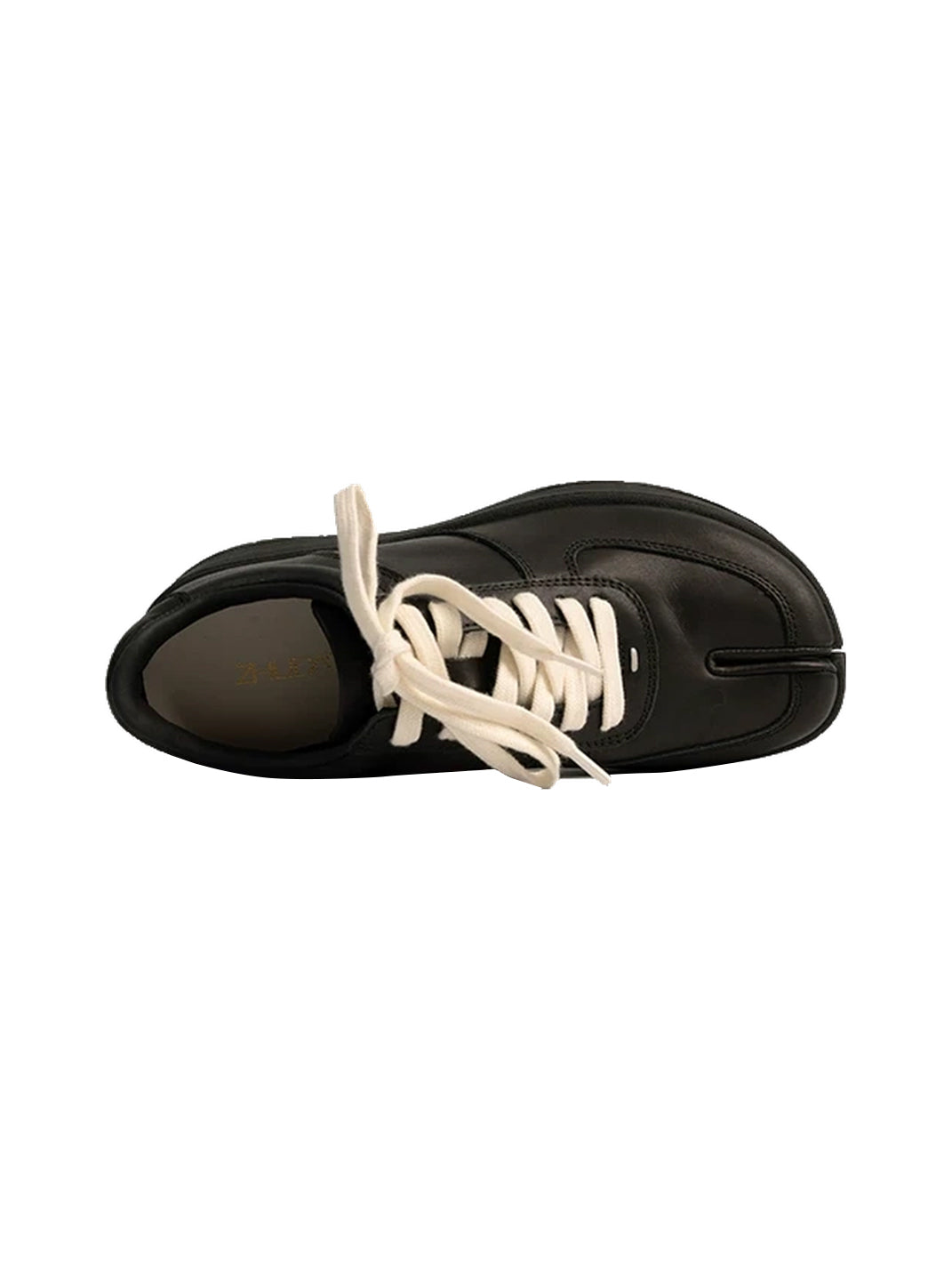 Split Toe Leather Platform Lace-Up Sneakers - 5