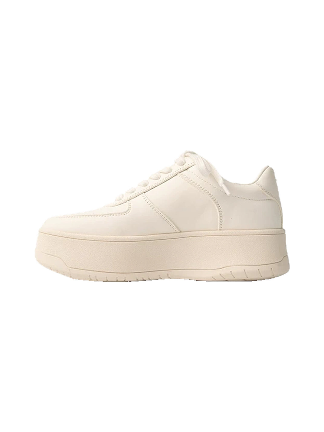 Split Toe Leather Platform Lace-Up Sneakers - 6