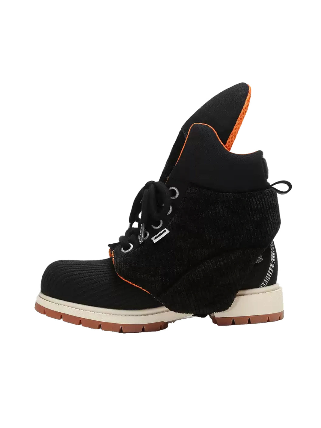Layered Tongue Lace-Up Platform Boots - 1