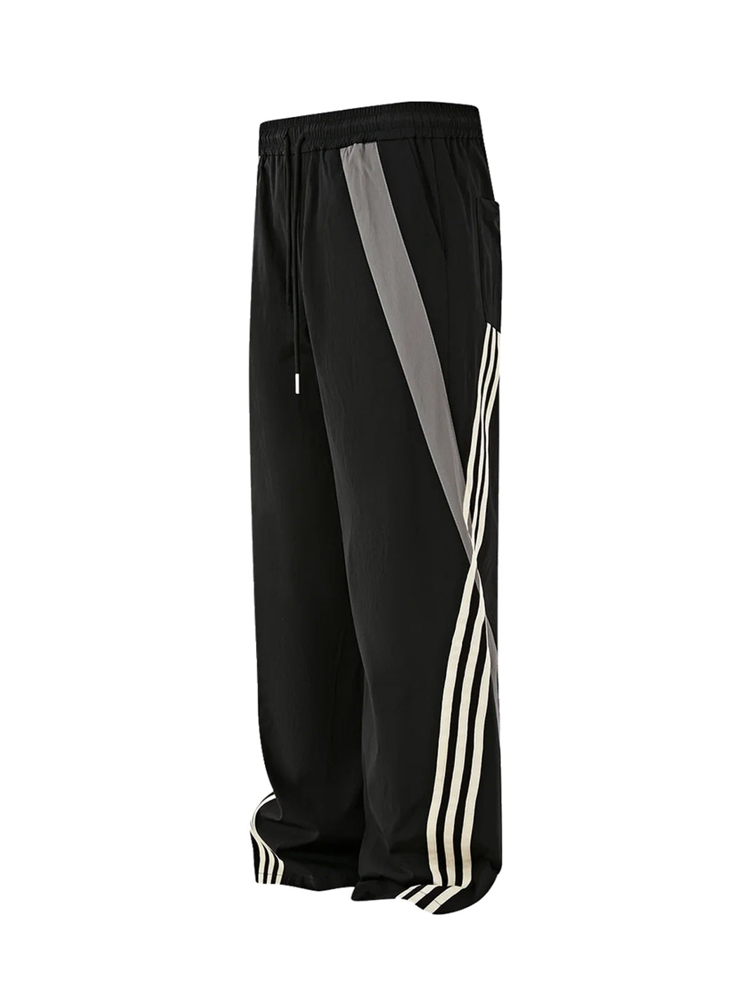 Contrast Side Stripe Drawstring Straight Leg Pants - view 7