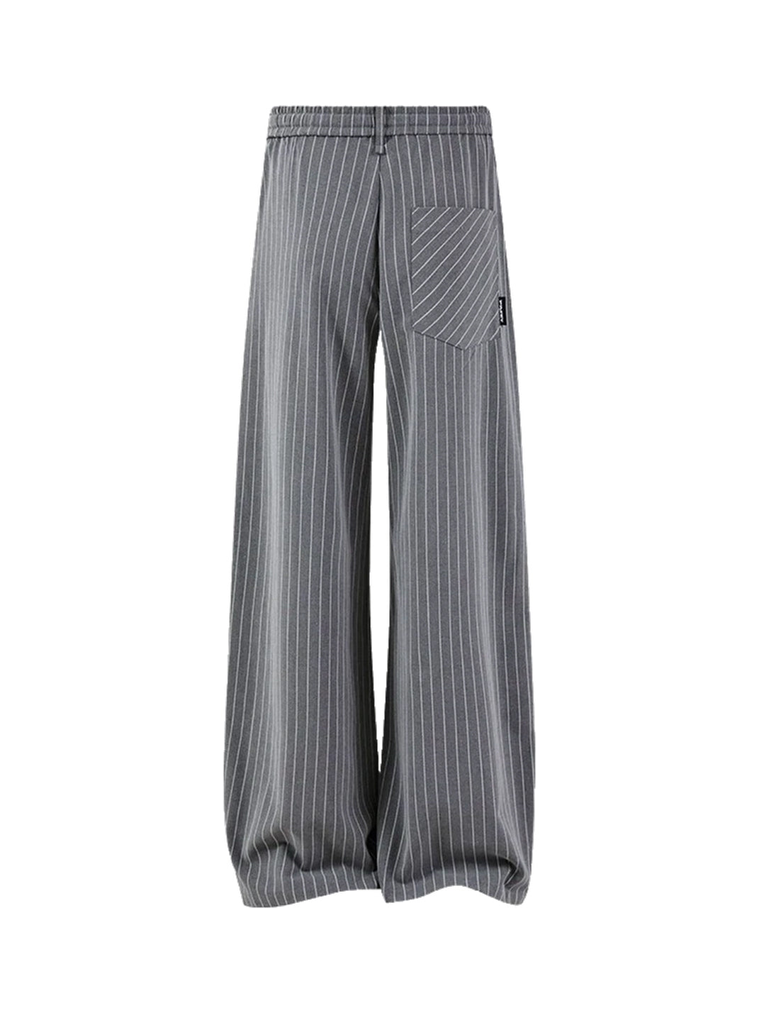 Embroidered Motif Pinstripe Drawstring Wide Leg Pants - view 11