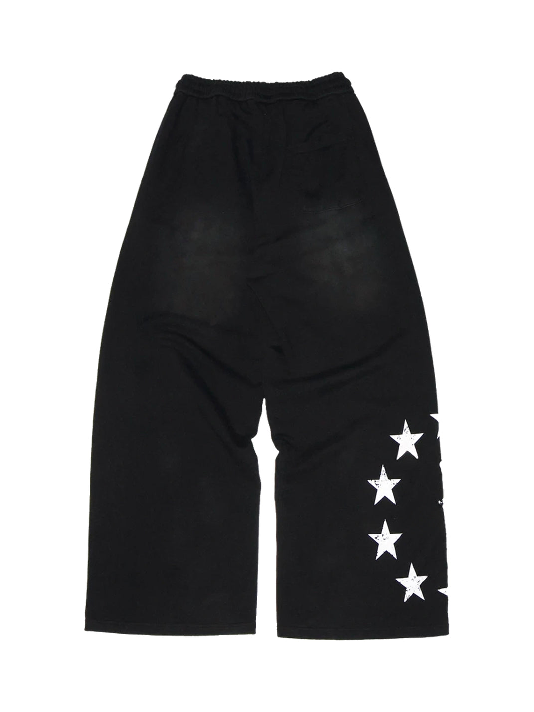 Black Star Print Wide Leg Sweatpants - product view 6