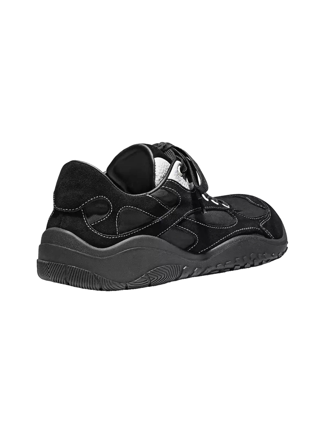 Layered Black Panel Low-Top Sneakers - 4