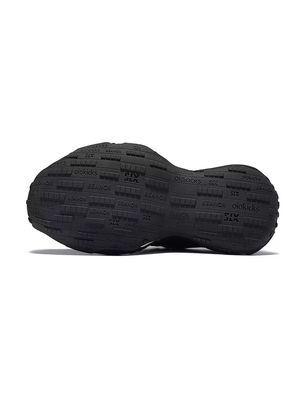 Contrast Panel Chunky Black Lace-Up Sneakers - 4
