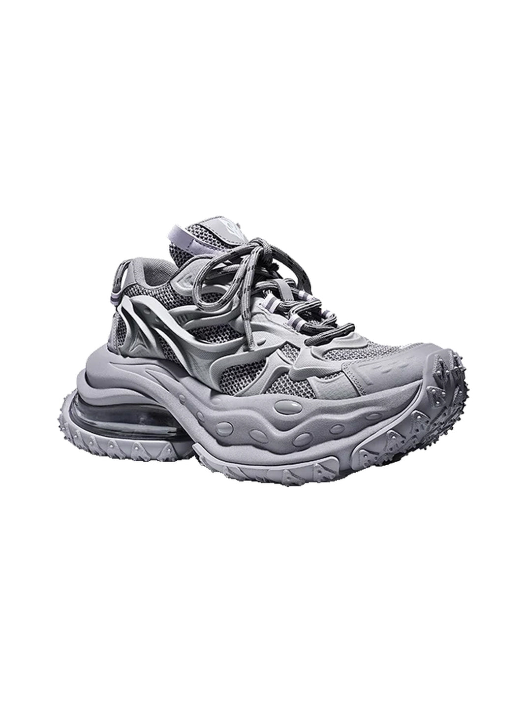 Layered Gray Mesh Air-Heel Sneakers - product view 2