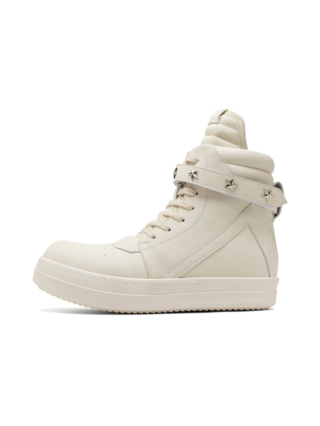 Ivory Star Strap Zipped High Top Sneakers - product view 1