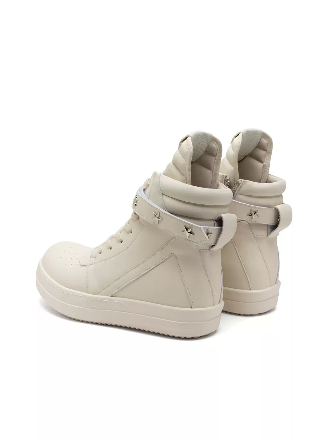 Ivory Star Strap Zipped High Top Sneakers - product view 3