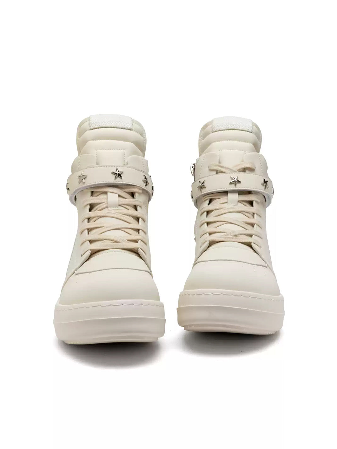 Ivory Star Strap Zipped High Top Sneakers - product view 5