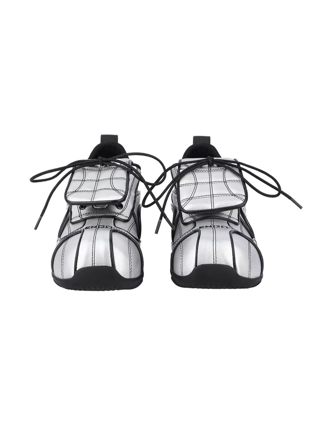 Quilted Silver Foldover-Tongue Low-Top Sneakers - view 8