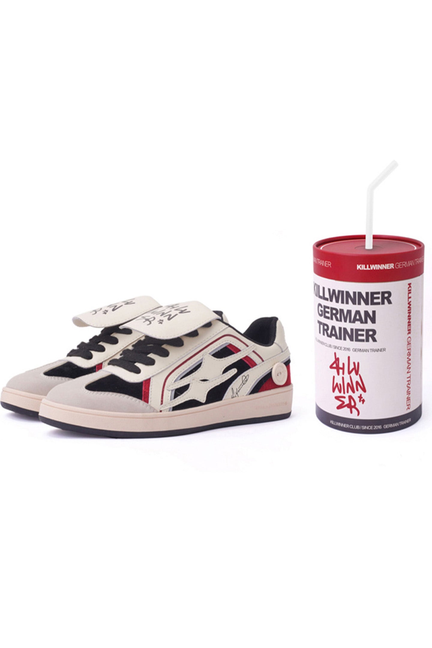 Red Flame-Panel Retro Trainer Sneakers - View 7