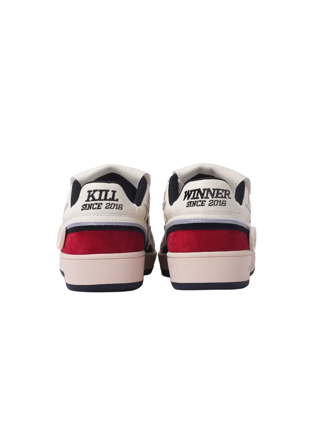 Red Flame-Panel Retro Trainer Sneakers - View 9
