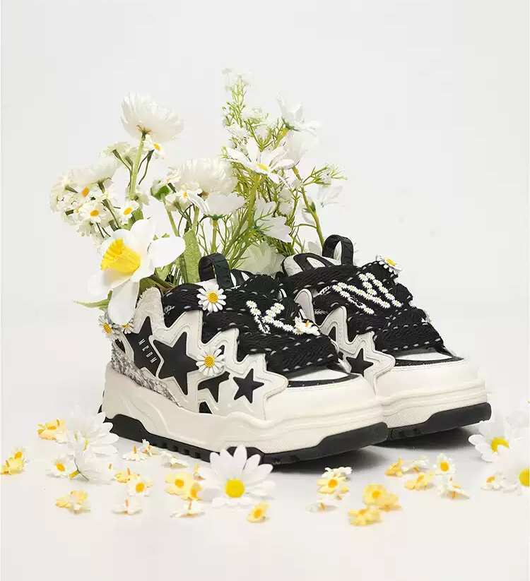 Reflective Daisy Star Chunky Sneakers - View 6