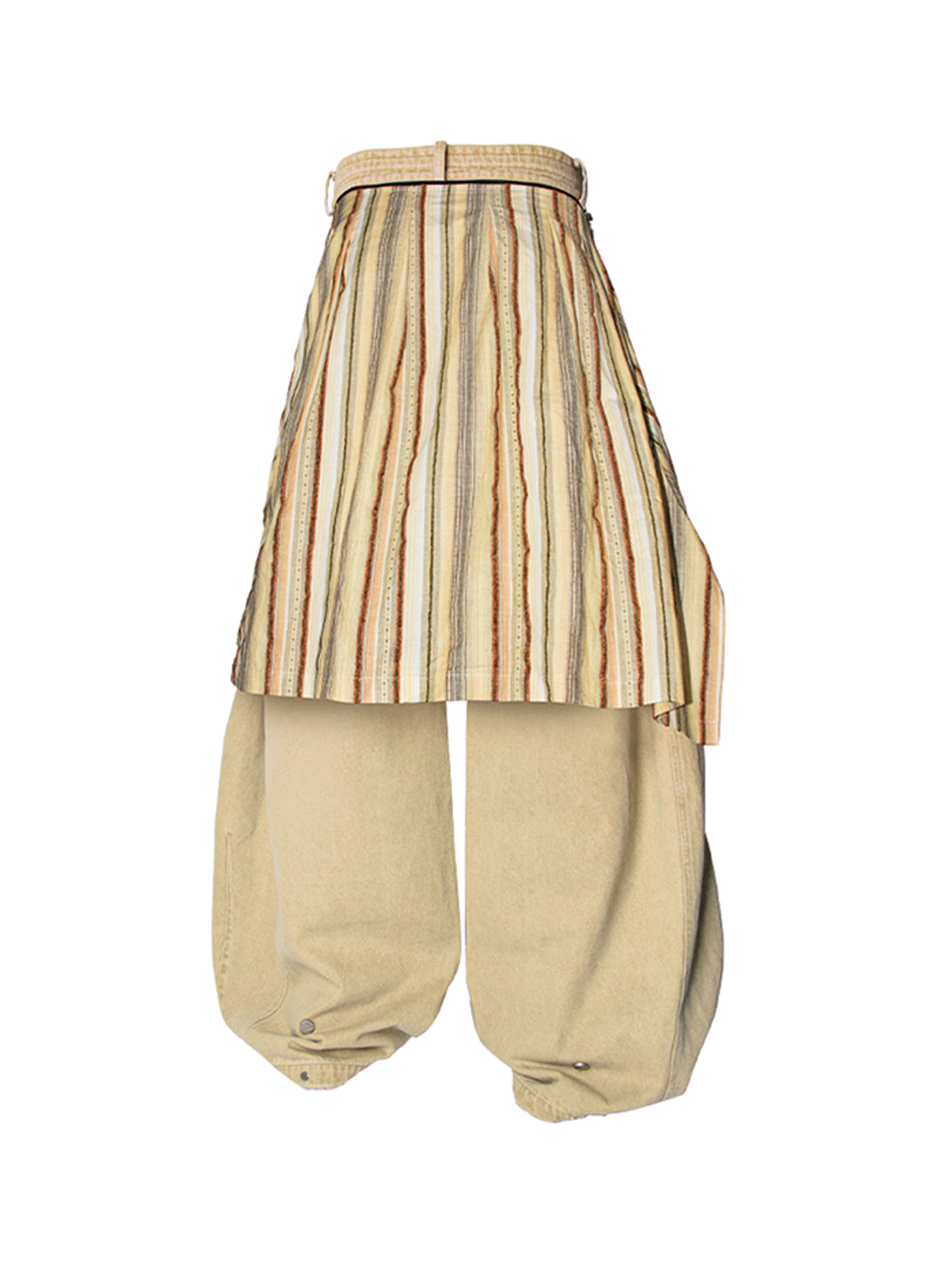 Detachable-Drape Balloon Baggy Jeans - View 4