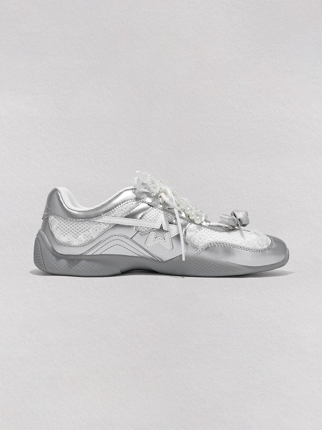 Galaxy-Silver Ballet Mary Jane Sneakers - View 5