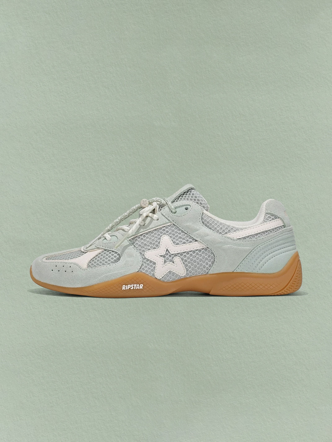 Blue Mesh Star German Trainer Sneakers - View 5