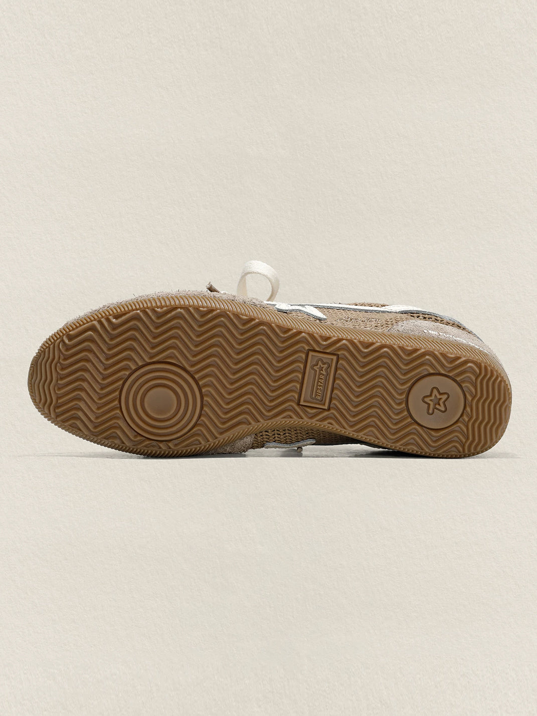 Khaki Mesh Star German Trainer Sneakers - View 9