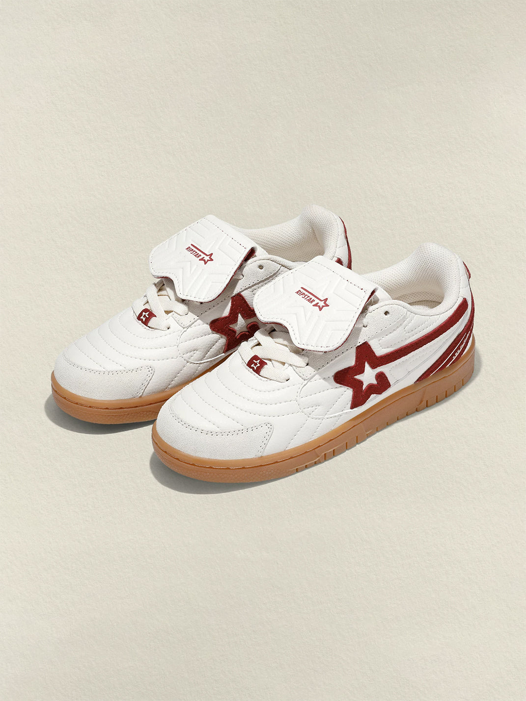 Rice-Red Star-Panel Retro Trainers - View 9