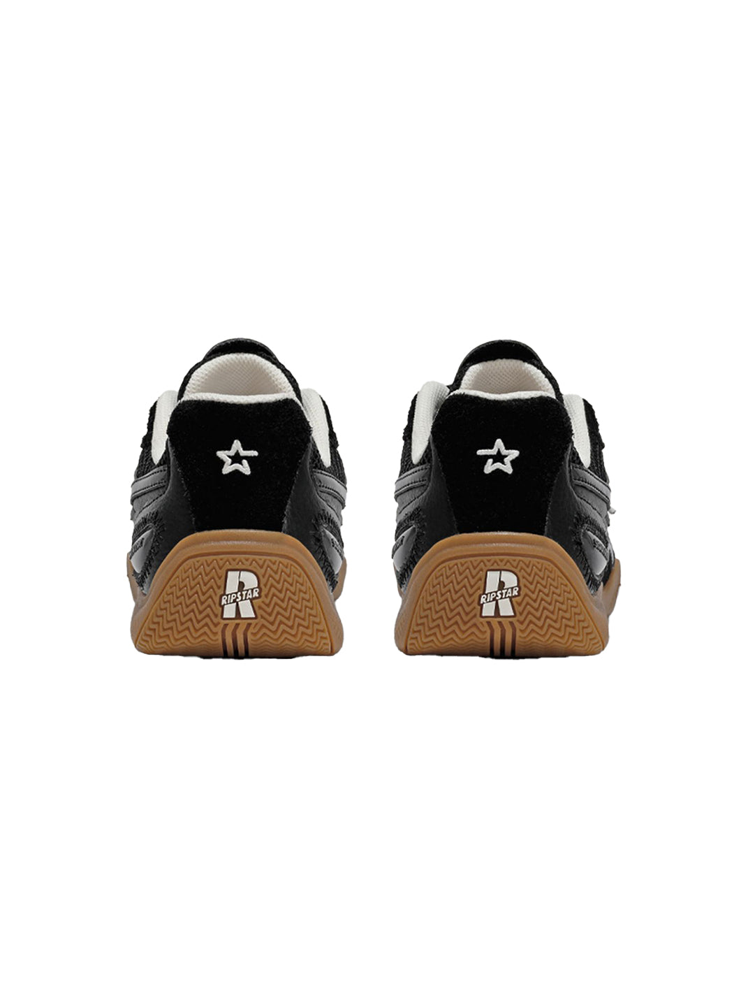 Layered Black Drawcord Runner Sneakers - View 6