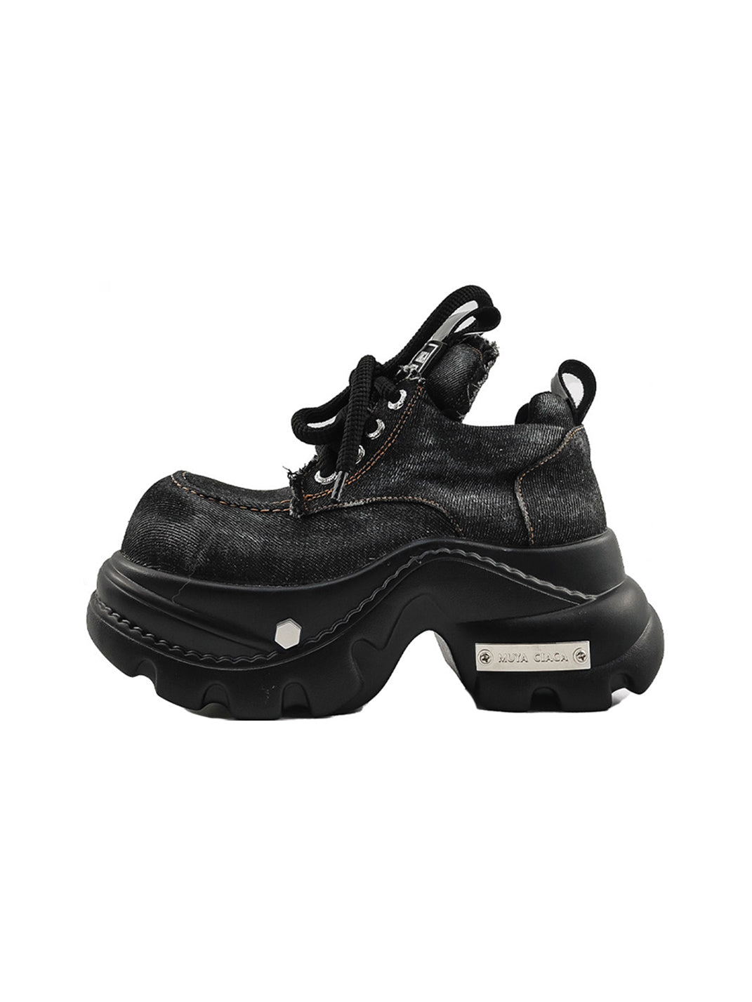 Denim-Panel 8-10 cm Chunky Platform Sneakers
