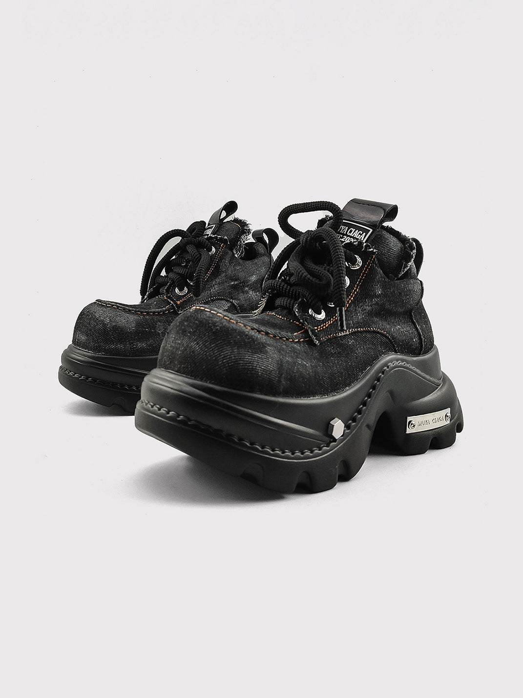 Denim-Panel 8-10 cm Chunky Platform Sneakers - View 5